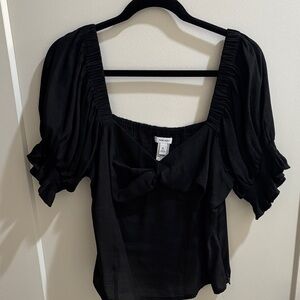 Nine West Black Puff Sleeve Blouse